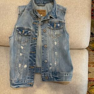 Blue Jean vest from Hollister. GREAT condition.